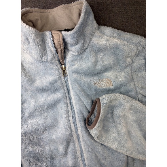 The North Face Jackets & Blazers - The‎ North Face Jacket Womens XL Osito Fuzzy Fleece Light Blue Grey Full Zip
